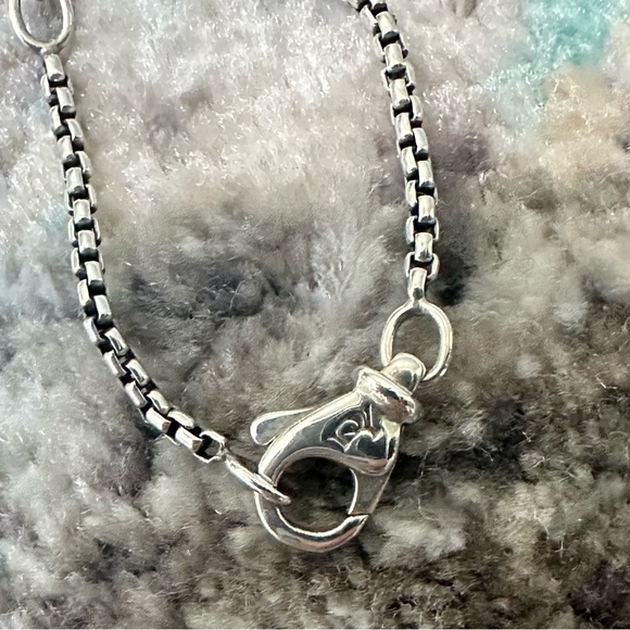 Vintage David Yurman Diamond & Silver Chiclet Triple Drop Pendant - Picture 7 of 11